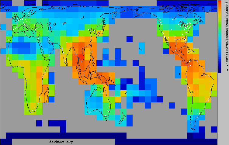 map of dorkbots around the world